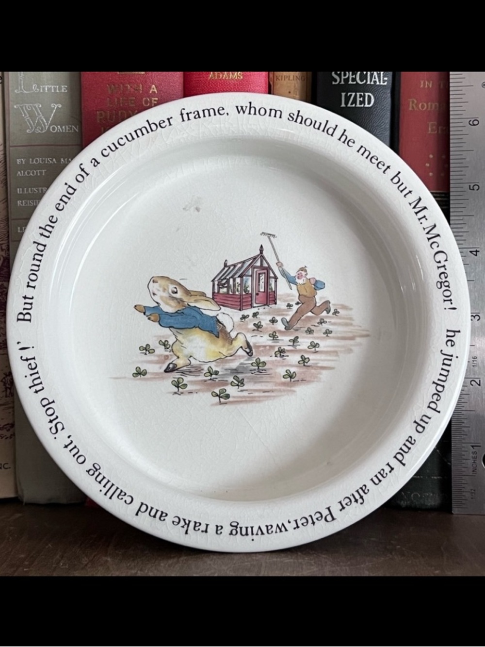 Vintage Wedgwood Peter Rabbit “Mr. McGregor’s Garden” Child’s Plate